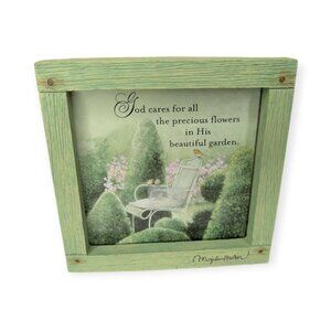 Marjolein Bastin Framed Art "God Cares for All the Precious Flowers" 4.5" x 4.5"